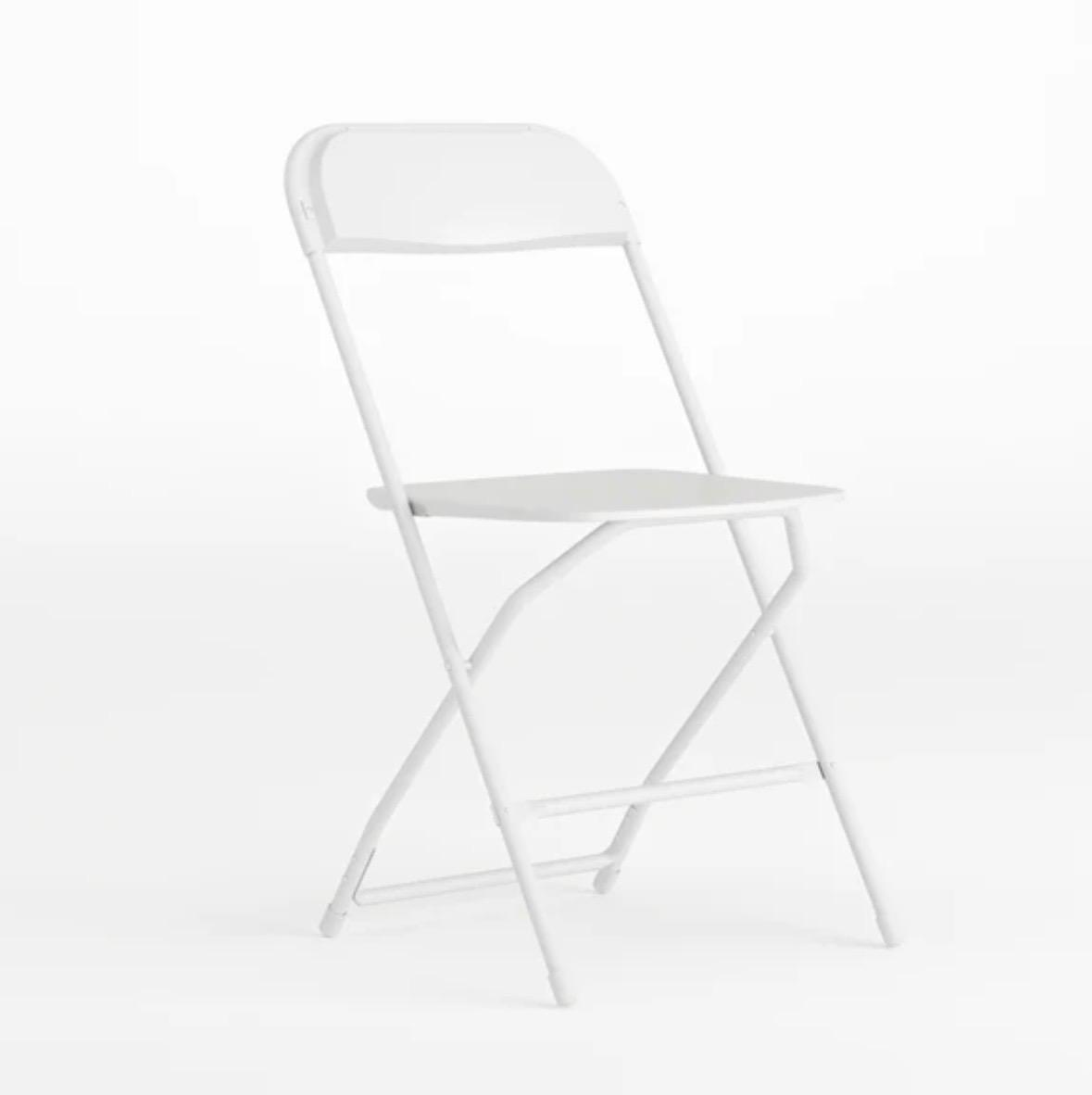 White Polyethylene Folding Chair