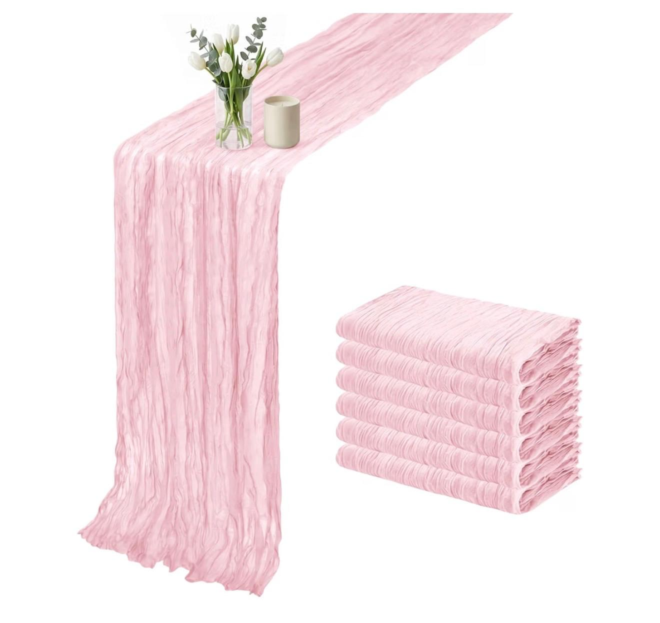 Pink Boho Table Runner