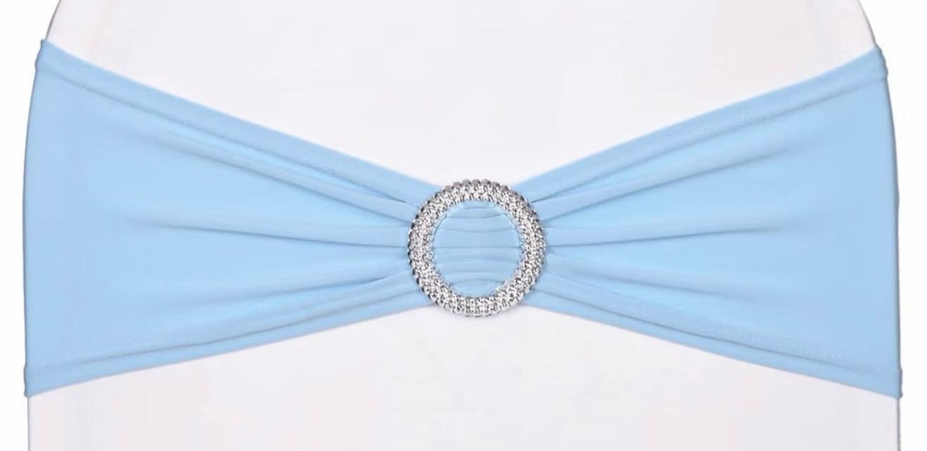 Light Blue Decorative Chair Sash